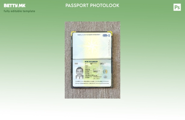 Шаблон за фото изглед на пасош на Габонеза во модерен стил